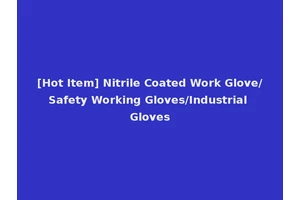 [Hot Item] Nitrile Coated Work Glove/Safety Working Gloves/Industrial Gloves