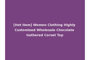 [Hot Item] Women Clothing Highly Customized Wholesale Chocolate Gathered Corset Top