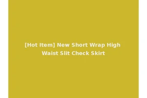 [Hot Item] New Short Wrap High Waist Slit Check Skirt