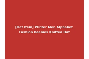 [Hot Item] Winter Men Alphabet Fashion Beanies Knitted Hat