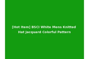 [Hot Item] BSCI White Mens Knitted Hat Jacquard Colorful Pattern