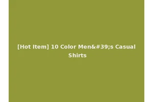 [Hot Item] 10 Color Men's Casual Shirts