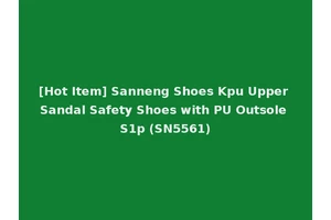 [Hot Item] Sanneng Shoes Kpu Upper Sandal Safety Shoes with PU Outsole S1p (SN5561)