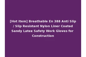 [Hot Item] Breathable En 388 Anti Slip / Slip Resistant Nylon Liner Coated Sandy Latex Safety Work Gloves for Construction