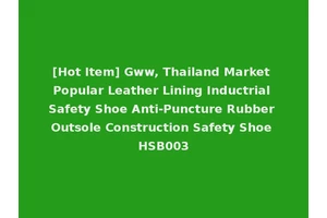 [Hot Item] Gww, Thailand Market Popular Leather Lining Inductrial Safety Shoe Anti-Puncture Rubber Outsole Construction Safety Shoe HSB003