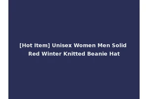 [Hot Item] Unisex Women Men Solid Red Winter Knitted Beanie Hat