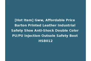 [Hot Item] Gww, Affordable Price Barton Printed Leather Industrial Safety Shoe Anti-Shock Double Color PU/PU Injection Outsole Safety Boot HSB012