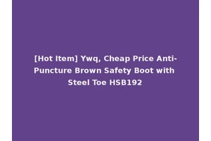 [Hot Item] Ywq, Cheap Price Anti-Puncture Brown Safety Boot with Steel Toe HSB192