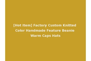 [Hot Item] Factory Custom Knitted Color Handmade Feature Beanie Warm Caps Hats