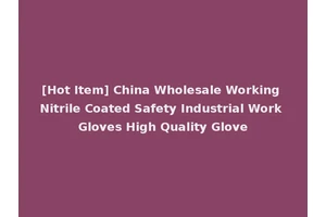 [Hot Item] China Wholesale Working Nitrile Coated Safety Industrial Work Gloves High Quality Glove