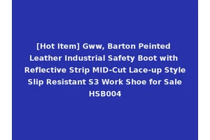 [Hot Item] Gww, Barton Peinted Leather Industrial Safety Boot with Reflective Strip MID-Cut Lace-up Style Slip Resistant S3 Work Shoe for Sale HSB004