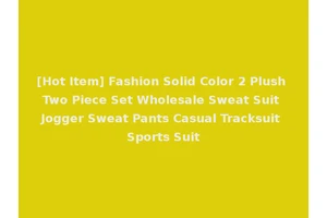 [Hot Item] Fashion Solid Color 2 Plush Two Piece Set Wholesale Sweat Suit Jogger Sweat Pants Casual Tracksuit Sports Suit