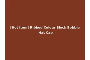 [Hot Item] Ribbed Colour Block Bobble Hat Cap