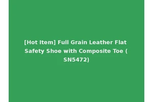 [Hot Item] Full Grain Leather Flat Safety Shoe with Composite Toe (SN5472)