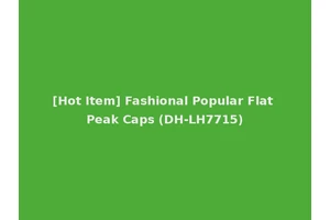 [Hot Item] Fashional Popular Flat Peak Caps (DH-LH7715)