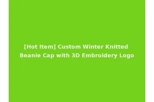 [Hot Item] Custom Winter Knitted Beanie Cap with 3D Embroidery Logo