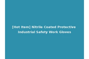 [Hot Item] Nitrile Coated Protective Industrial Safety Work Gloves