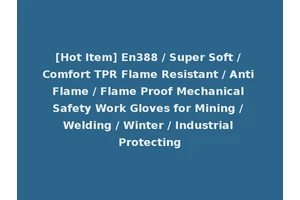 [Hot Item] En388 / Super Soft / Comfort TPR Flame Resistant / Anti Flame / Flame Proof Mechanical Safety Work Gloves for Mining / Welding / Winter / Industrial Protecting