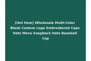 [Hot Item] Wholesale Multi-Color Blank Custom Logo Embroidered Caps Hats Mens Snapback Hats Baseball Cap