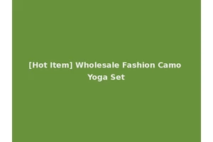 [Hot Item] Wholesale Fashion Camo Yoga Set