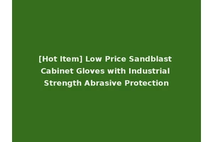 [Hot Item] Low Price Sandblast Cabinet Gloves with Industrial Strength Abrasive Protection