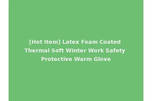 [Hot Item] Latex Foam Coated Thermal Soft Winter Work Safety Protective Warm Glove
