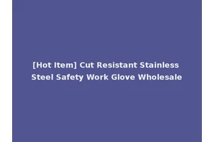 [Hot Item] Cut Resistant Stainless Steel Safety Work Glove Wholesale