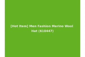 [Hot Item] Men Fashion Merino Wool Hat (610447)