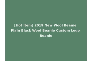 [Hot Item] 2019 New Wool Beanie Plain Black Wool Beanie Custom Logo Beanie