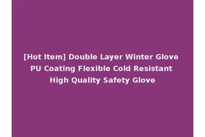[Hot Item] Double Layer Winter Glove PU Coating Flexible Cold Resistant High Quality Safety Glove