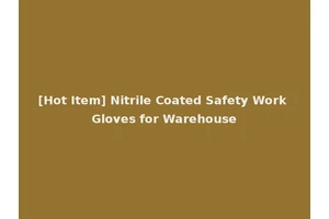 [Hot Item] Nitrile Coated Safety Work Gloves for Warehouse