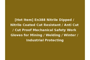 [Hot Item] En388 Nitrile Dipped / Nitrile Coated Cut Resistant / Anti Cut / Cut Proof Mechanical Safety Work Gloves for Mining / Welding / Winter / Industrial Protecting