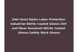 [Hot Item] Nylon Labor Protection Industrial Nitrile Coated Gloves Dirt and Wear Resistant Nitrile Coated Gloves Safety Work Gloves