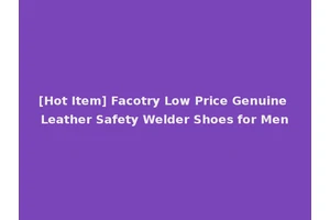 [Hot Item] Facotry Low Price Genuine Leather Safety Welder Shoes for Men