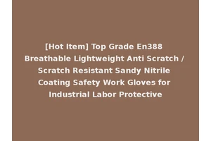 [Hot Item] Top Grade En388 Breathable Lightweight Anti Scratch / Scratch Resistant Sandy Nitrile Coating Safety Work Gloves for Industrial Labor Protective