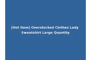 [Hot Item] Overstocked Clothes Lady Sweatshirt Large Quantity