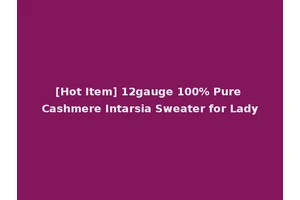 [Hot Item] 12gauge 100% Pure Cashmere Intarsia Sweater for Lady