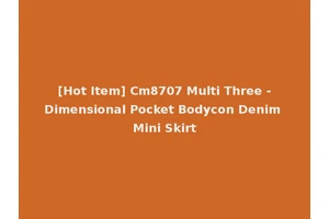 [Hot Item] Cm8707 Multi Three -Dimensional Pocket Bodycon Denim Mini Skirt