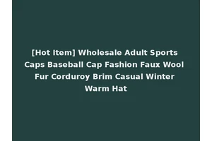 [Hot Item] Wholesale Adult Sports Caps Baseball Cap Fashion Faux Wool Fur Corduroy Brim Casual Winter Warm Hat