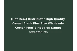 [Hot Item] Distributor High Quality Casual Blank Plus Size Wholesale Cotton Men′ S Hoodies &amp; Sweatshirts