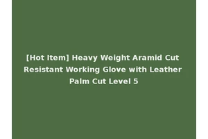 [Hot Item] Heavy Weight Aramid Cut Resistant Working Glove with Leather Palm Cut Level 5