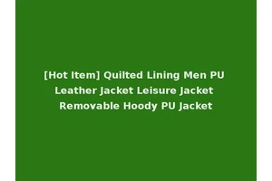 [Hot Item] Quilted Lining Men PU Leather Jacket Leisure Jacket Removable Hoody PU Jacket