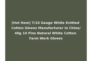 [Hot Item] 7/10 Gauge White Knitted Cotton Gloves Manufacturer in China/40g 10 Pins Natural White Cotton Farm Work Gloves