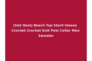 [Hot Item] Beach Top Short Sleeve Crochet Crochet Knit Polo Collar Men Sweater