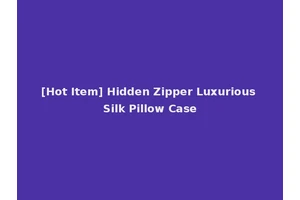 [Hot Item] Hidden Zipper Luxurious Silk Pillow Case