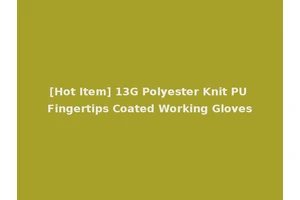 [Hot Item] 13G Polyester Knit PU Fingertips Coated Working Gloves