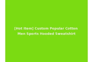 [Hot Item] Custom Popular Cotton Men Sports Hooded Sweatshirt