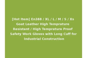 [Hot Item] En388 / XL / L / M / S / Xs Goat Leather High Temprature Resistant / High Temprature Proof Safety Work Gloves with Long Cuff for Industrial Construction
