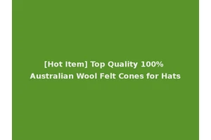 [Hot Item] Top Quality 100% Australian Wool Felt Cones for Hats