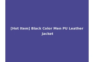 [Hot Item] Black Color Men PU Leather Jacket
